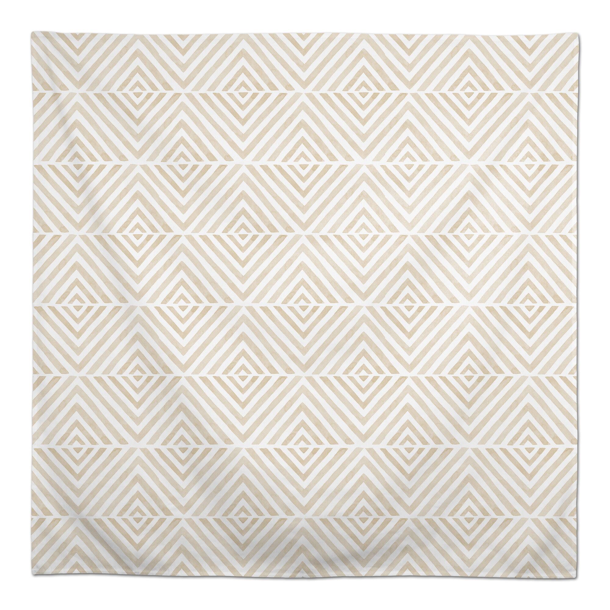 5ft. Cream Diamond Pattern Tablecloth
